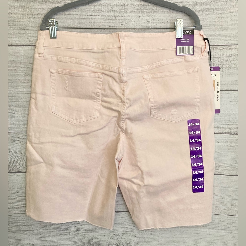 Buffalo David Bitton | NWT Women’s Mid-Rise Distressed Bermuda Shorts - Picture 2 of 8